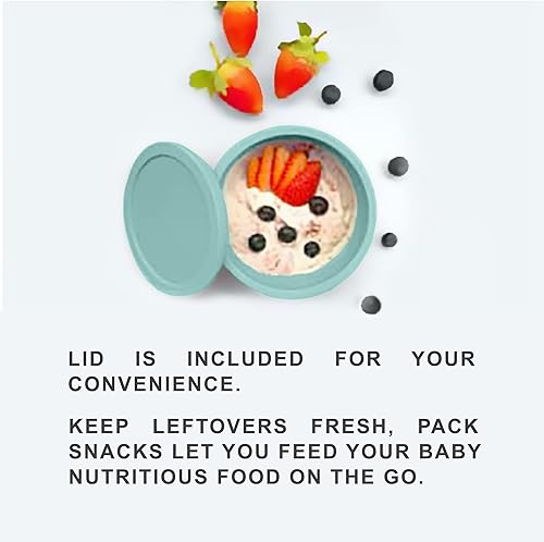Miniatura 4 de Octopod - Tazón de succión de silicona para bebés con tapa, cuencos para niños pequeños y bebés, recipientes de comida para bebés, cuencos a prueba