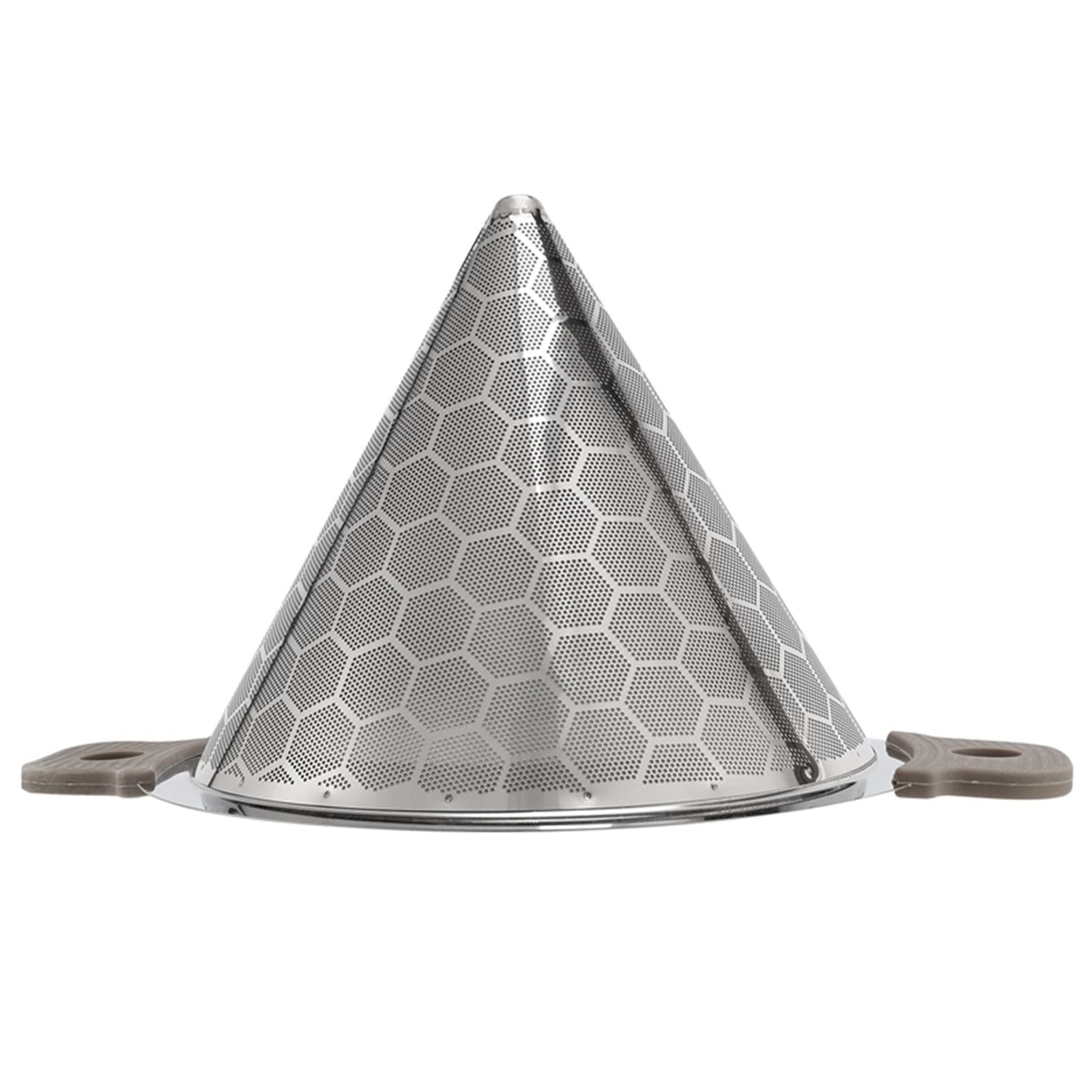 Kitchen Funnel Stainless Steel Double-Layer Tea Strainer, Coffee Dripper, Measuring Cup Tea Funnel Cone Superfine Strainer Tea Filter