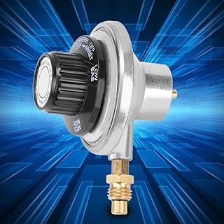BBQ Regulator, Low Pressure Adjustable Regulator Martin Control Valve BBQ Grill Zinc Alloy 1 20UNF Propane Gas