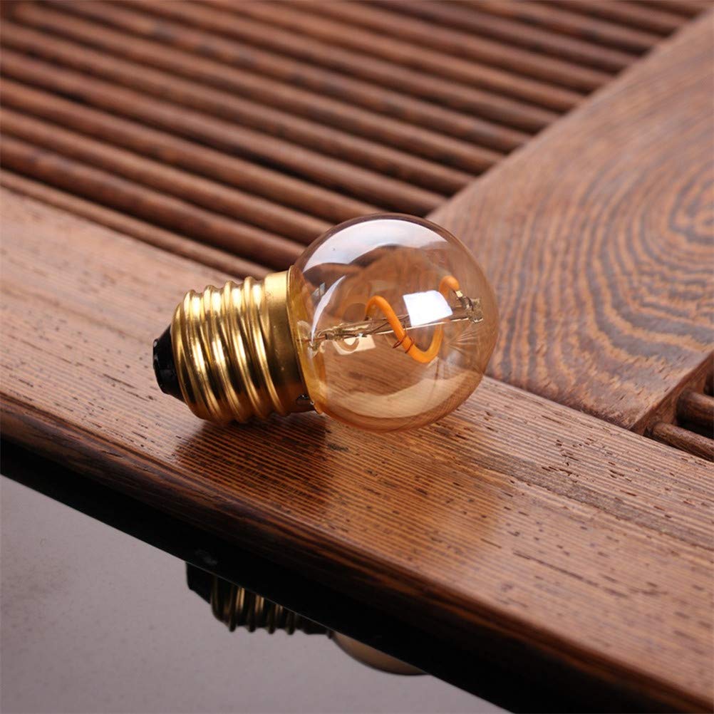 Lampadina LED G40 mini globo lampada 1W / 2200K Edison Vintage Luce spirale filamento E27 / 220V LED String illuminazione regolabile, Per la casa lampadina dimmerabile,10pcs