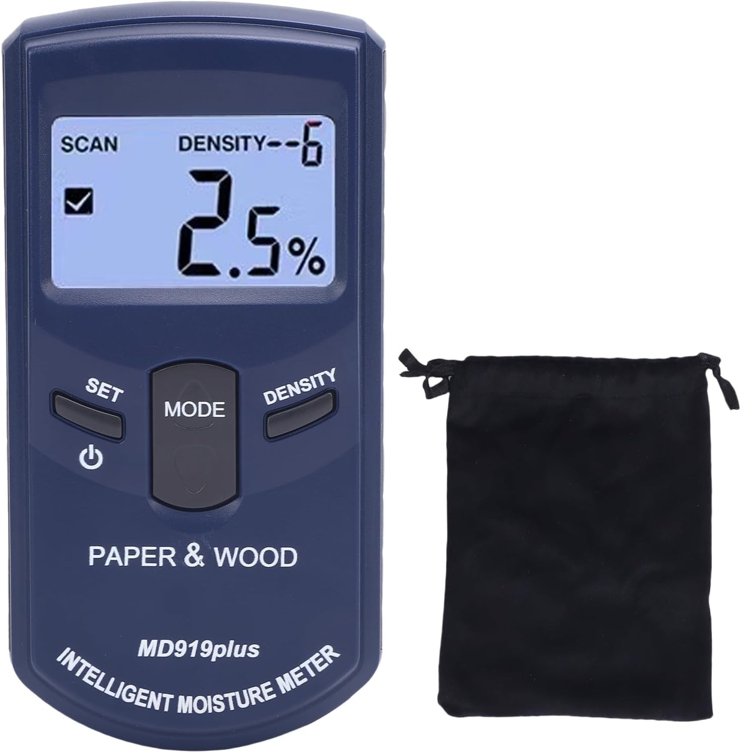 Wood Water Meter Digital Concrete Wall Building Paper Air Humidity Tester Professional Multi Functional dampness Detector for Wood Concrete Walls Firewood ABS Material 3 AAA
