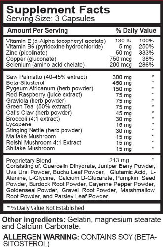 Immune Support Supplement - Prostate Support Formula - All Natural Formula - Prostate Support Now Foods - 1 Bottle (60 Capsules) - Image 3