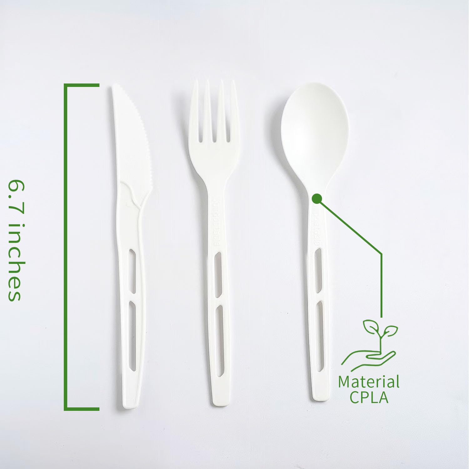 UNOSAIC 100% Compostable Cutlery Set - 150 Pieces Bulk (80 Forks, 40 Spoons, 30 Knives) | Eco-Friendly Disposable Utensils for Camping, Picnics, Parties, Restaurants & Events
