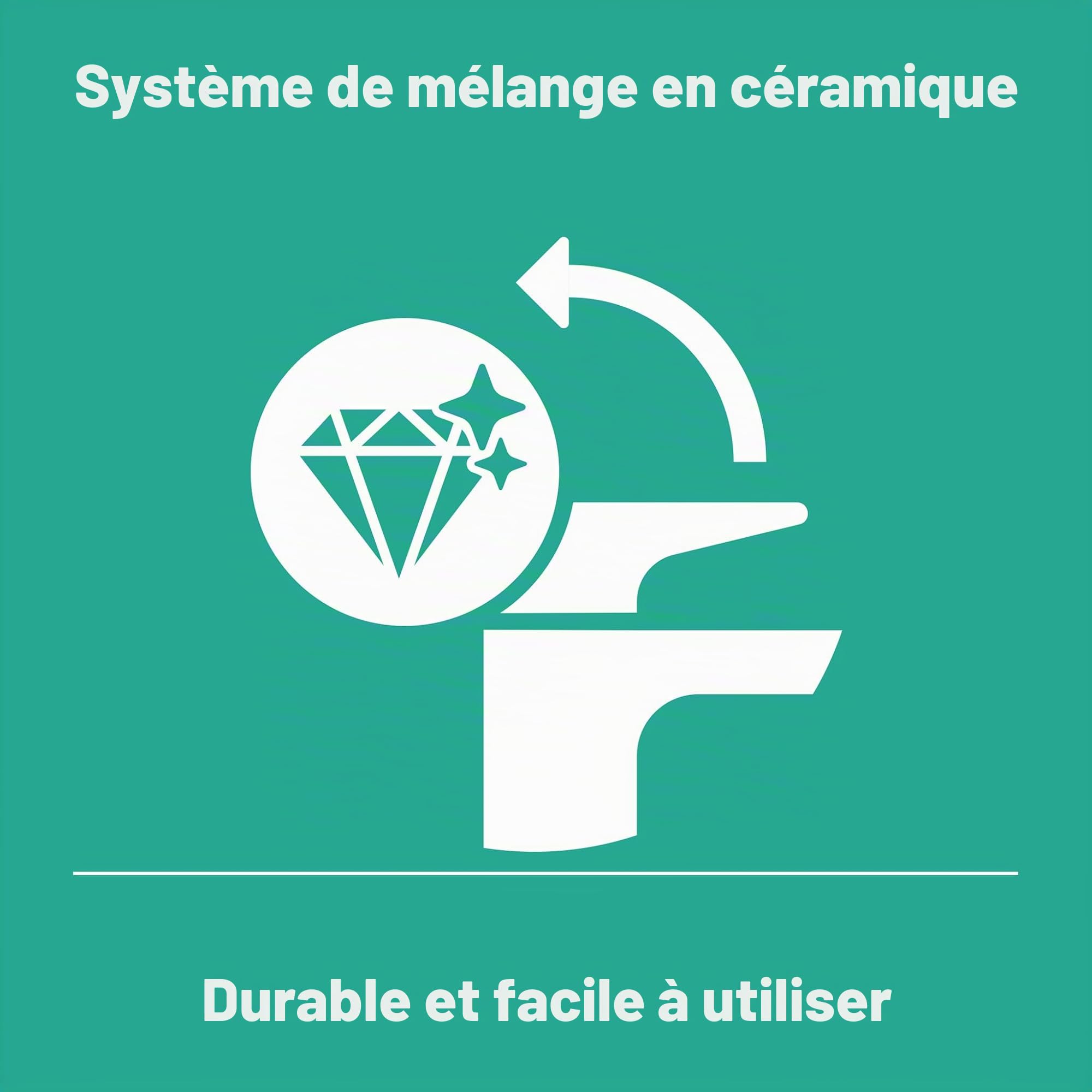 hansgrohe Rebris E - Mitigeur lavabo encastré avec garniture de vidage, Robinet de salle de bain avec longueur sous bec 20 cm, économie d'eau (EcoSmart), Noir mat, 72568670