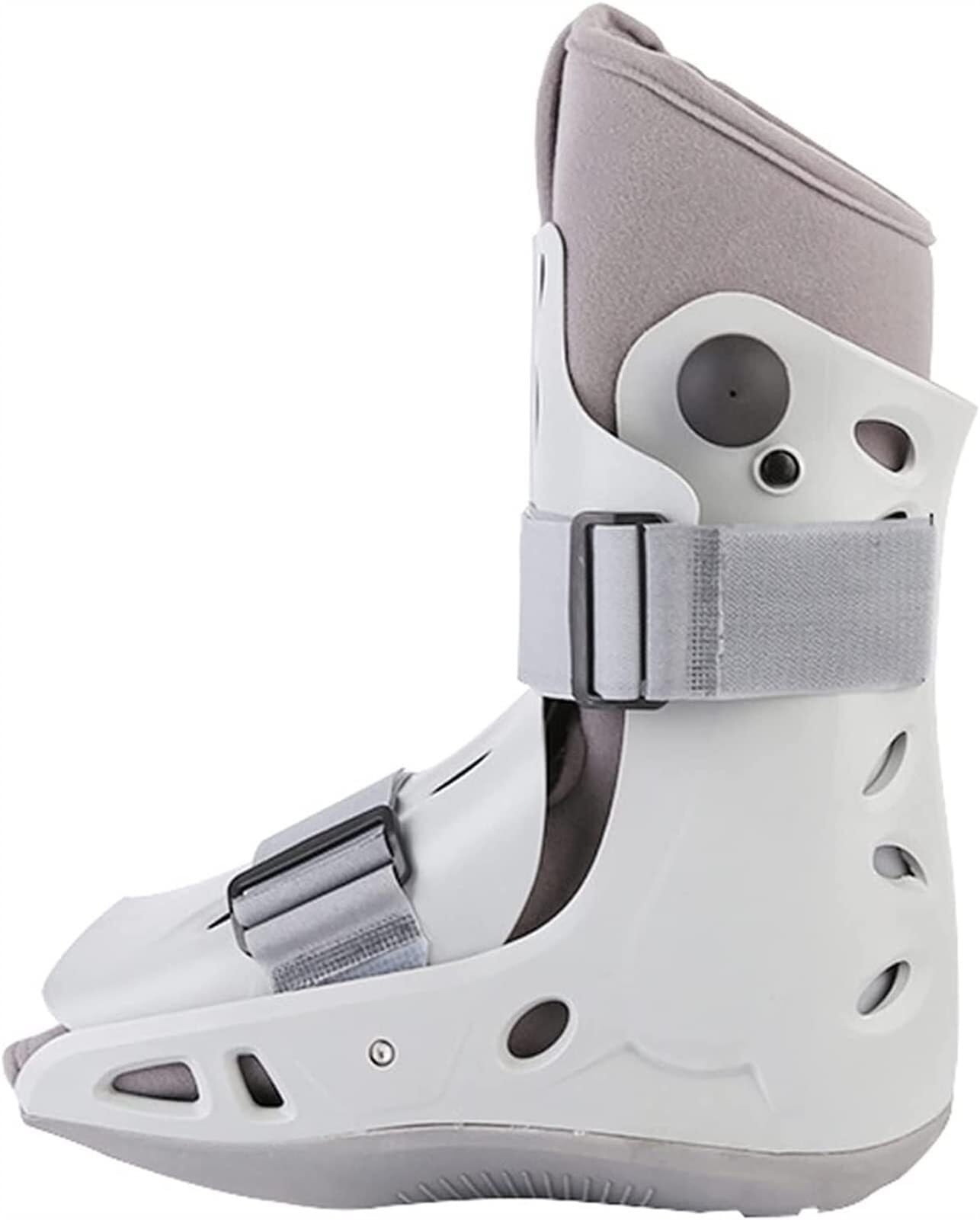 Botas for caminar for fracturas Ortesis transpirable Correa de soporte Férula plantar for lesiones de tobillo y pie Cirugía Esguince de tobillo Pies izquierdo y derecho Blanco(L)