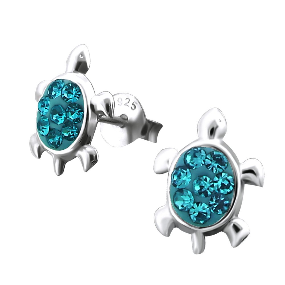 Laimons Kids Childrens Earrings Childrens Jewellery Turtle Glossy