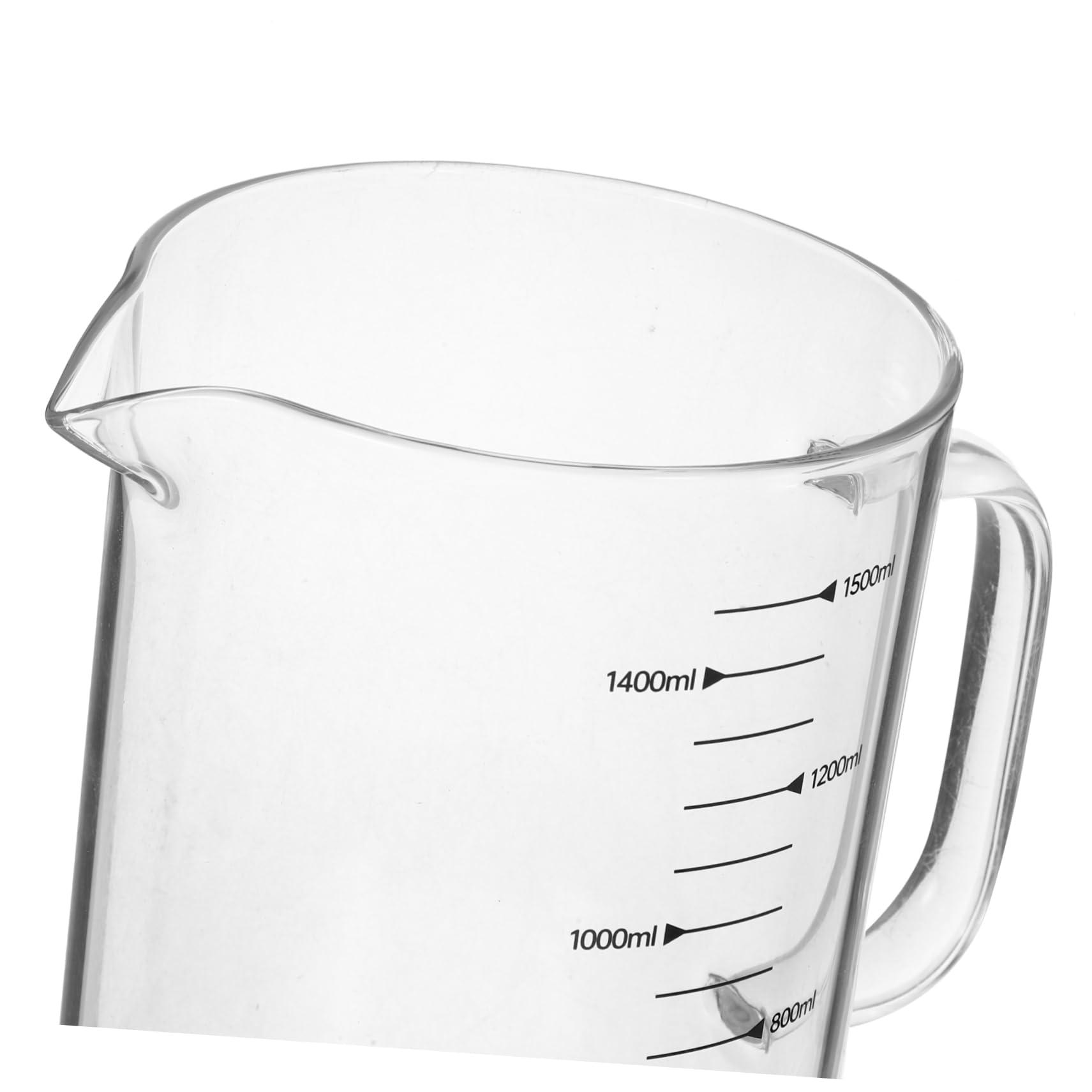 Cabilock Tasse à Mesurer Outil de Mesure Liquide en Verre Borosilicate 1500ml Pratique et Solide Légère et Précise pour Maison et Hôtel