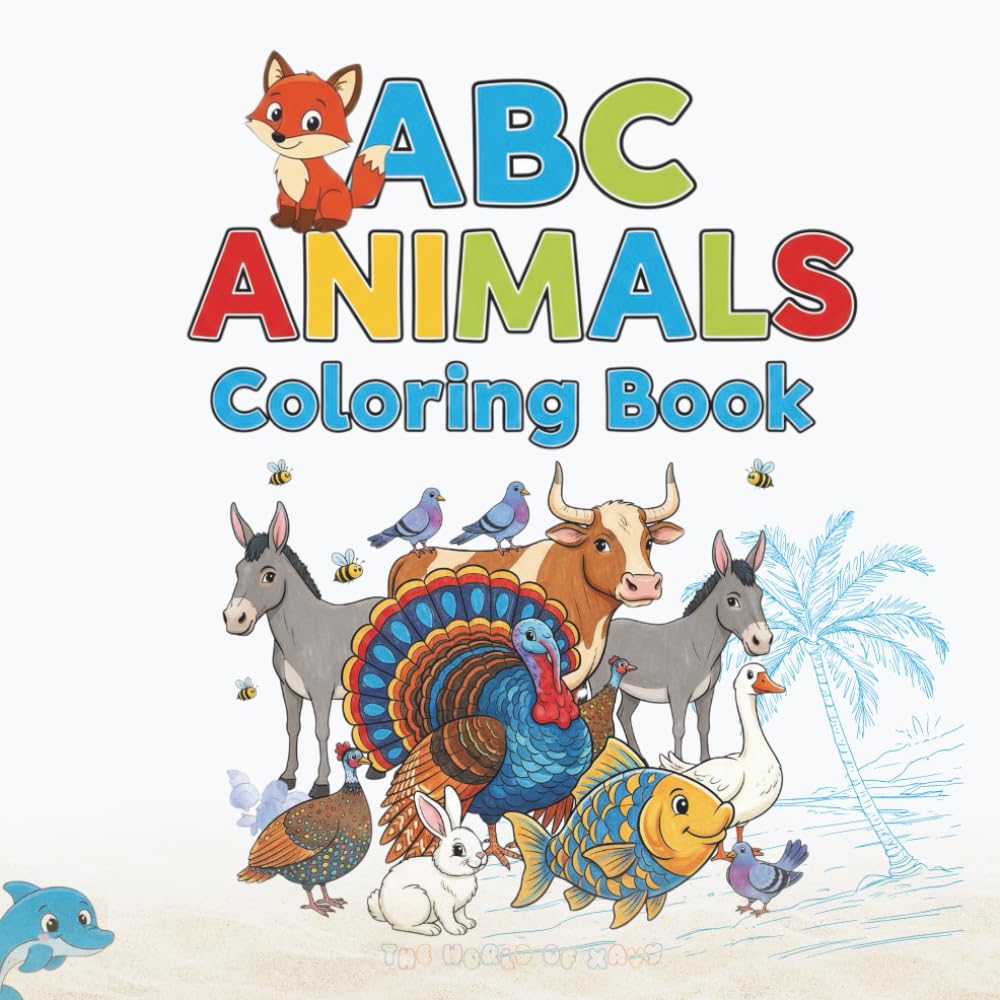 My ABC Animal Adventures Coloring Book: 32 Fun and Relaxing Pages of Animals (My ABC Coloring Book Series ,educational, kids learning, fun.)