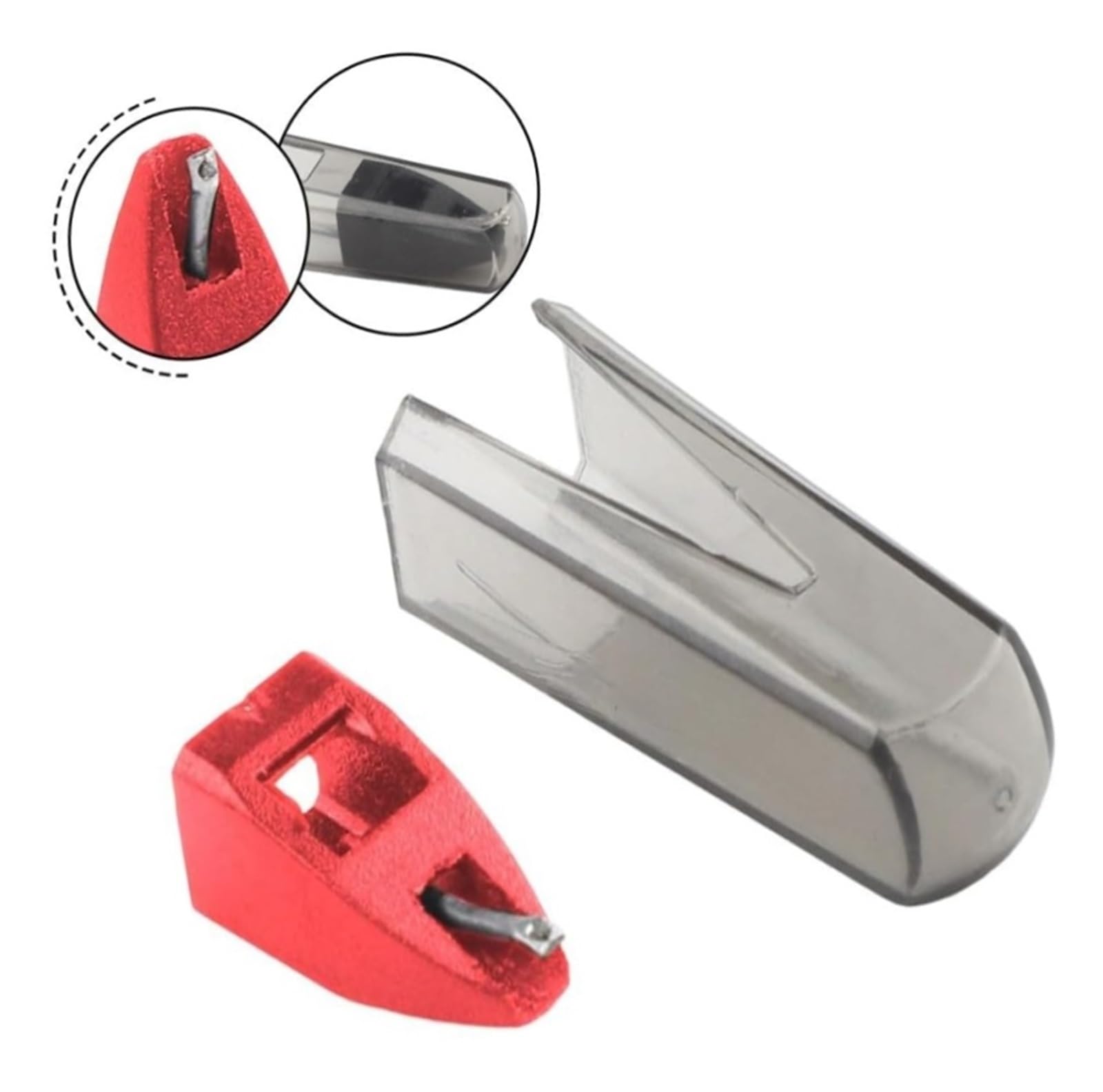 For Ortofon for Concorde OM Ersatznadel for Plattenspieler, verbesserte Klangleistung, ABS-Material(Red)