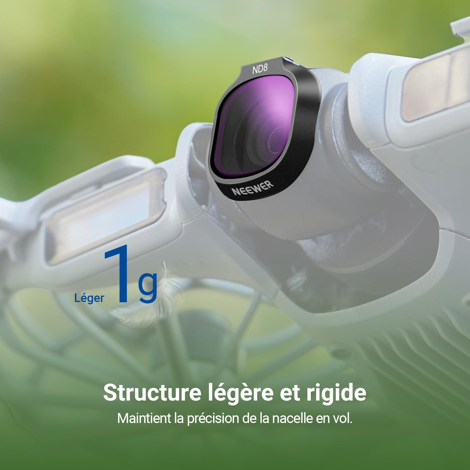 NEEWER CPL+ND Kit de Filtres Compatible Uniquement avec DJI Neo 2,Pack de 3,à Clipser,pour Objectif de Drone, Filtre Polarisant Circulaire à Densité Neutre (ND8/32), Verre HD Multicouche,FL-N72