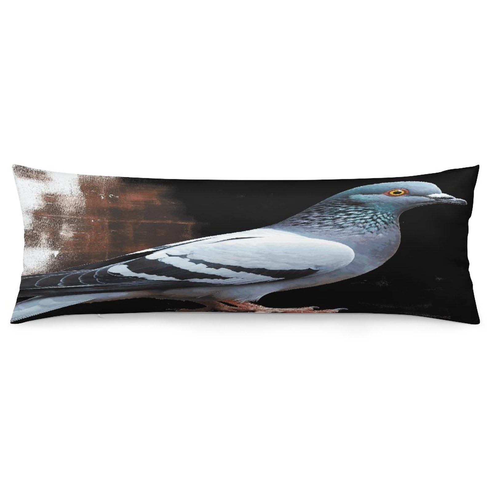 Pigeon Body Pillow Cover Luxury Long Body Pillow Pillowcase with Hidden Zipper Breathable Soft Cozy Pillow Case Wrinkle Fade Resistant Pillowcase 20''×54''