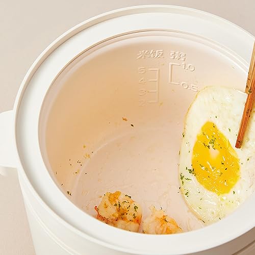 Miniatura 7 de Olla arrocera, olla pequeña de 1,6 L, resistente a altas temperaturas, para 1-4 personas, cocina de 15 a 20 minutos, revestimiento antiadherente