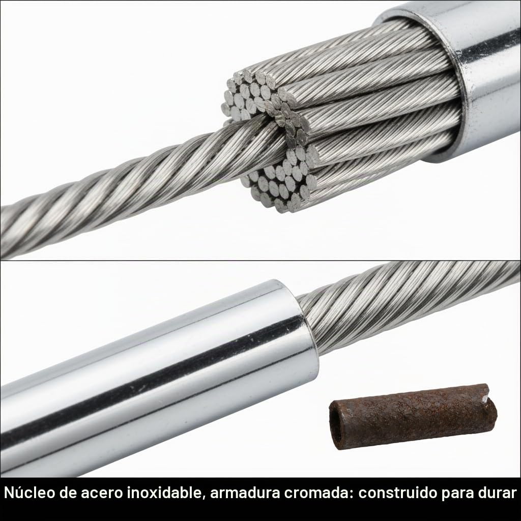 Aramox Cable de Control de Estrangulador, Cable de Estrangulador Universal de 6 Pies Reemplazo del Cable de Control de Estrangulador del Carburador para Motores 4 6 8 Cilindros