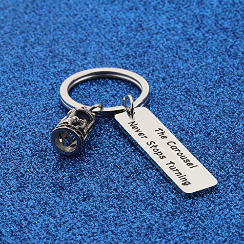 WUSUANED The Carousel Never Stops Turning Horse Carousel Charm Bangle Bracelet Inspirational Jewelry Gift3