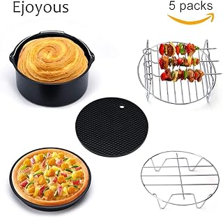 5 w 1 wielofunkcyjny zestaw akcesoriów do frytownicy powietrznej zestaw części metalowy uchwyt stojak na szpikulec beczka na ciasto