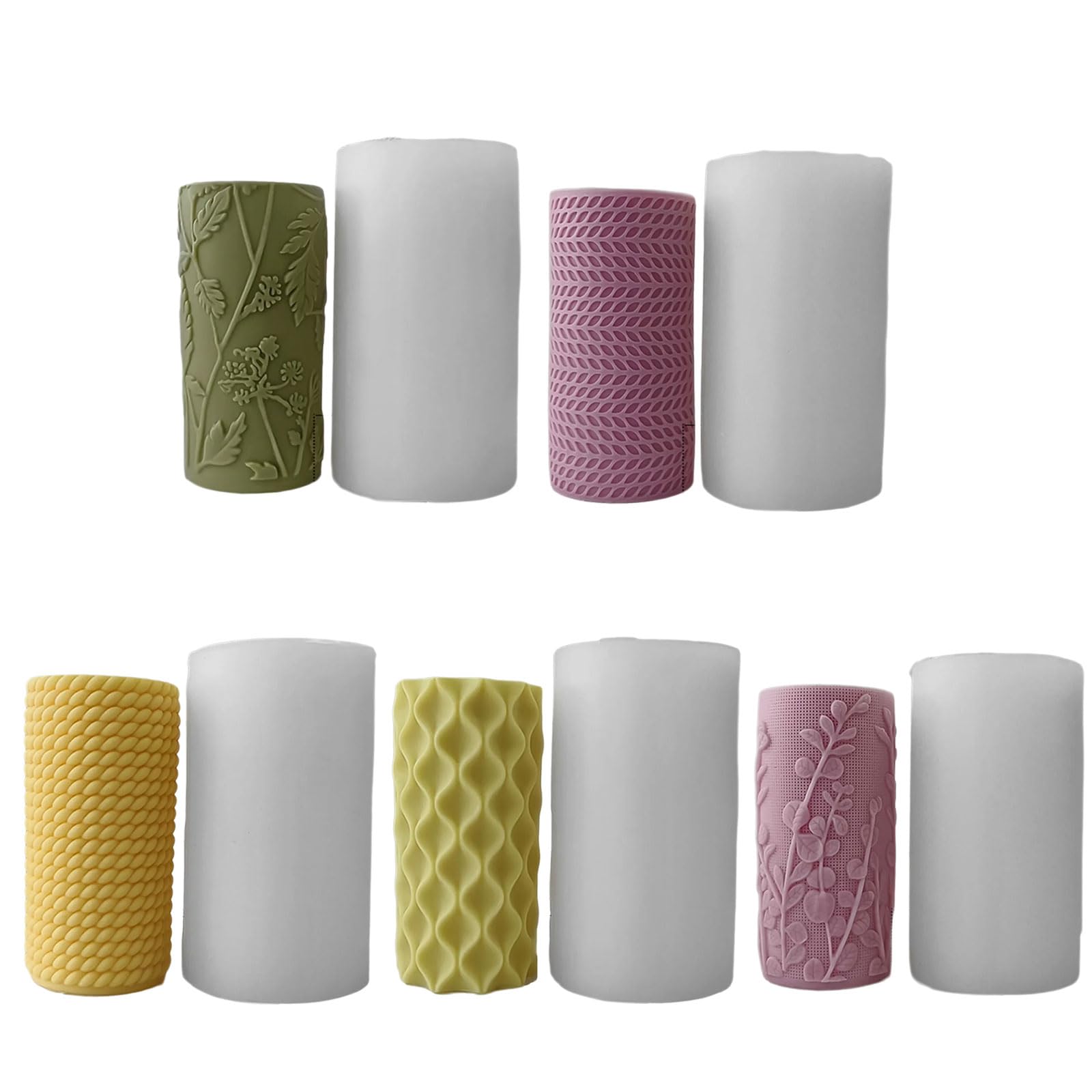 Strumento multiuso in silicone a forma di stella in rilievo, per sapone, cioccolato, creazione artigianale, stella cilindrica in silicone con motivo decorativo