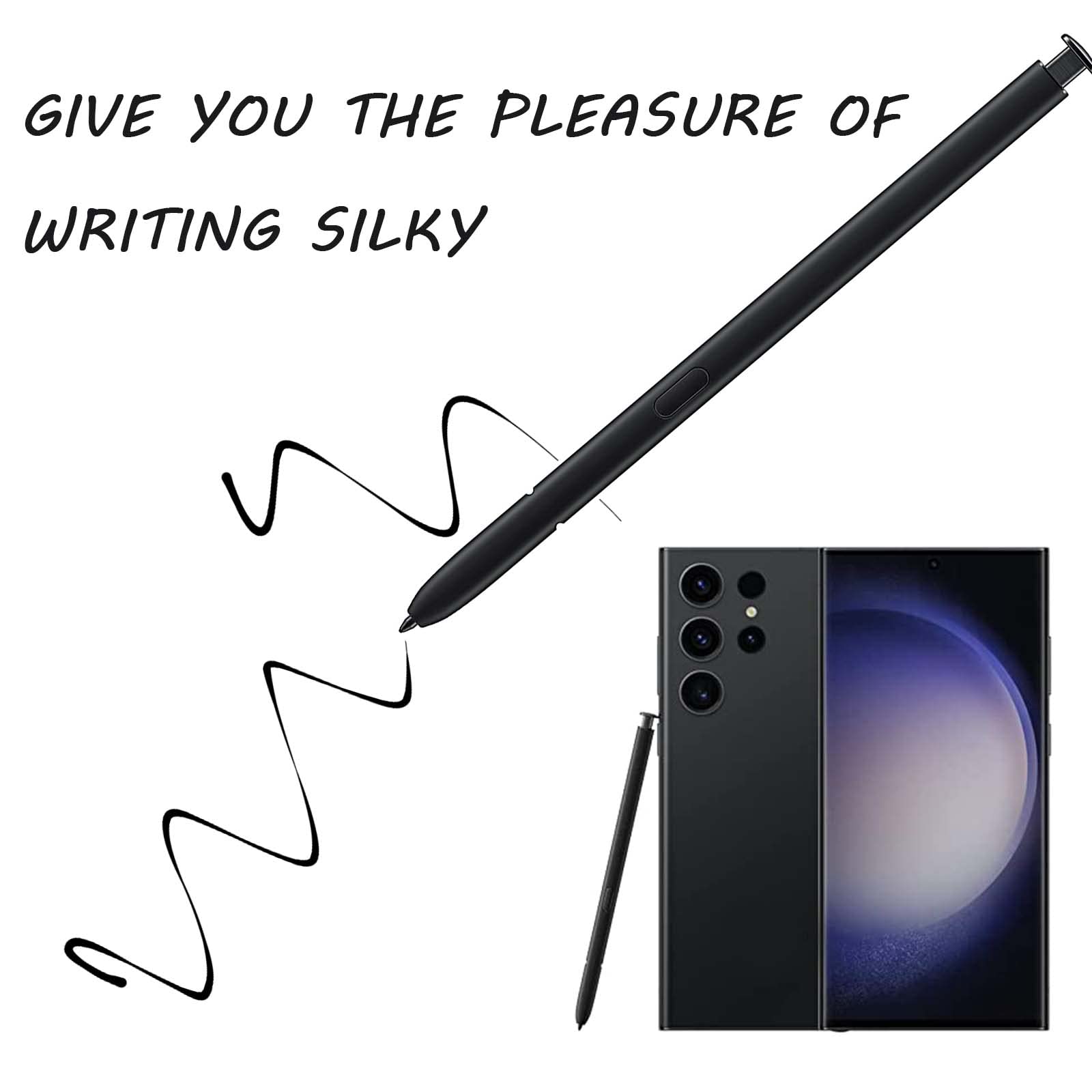 Black Galaxy S23 Ultra S Pen Stylus Pen Replacement for Samsung