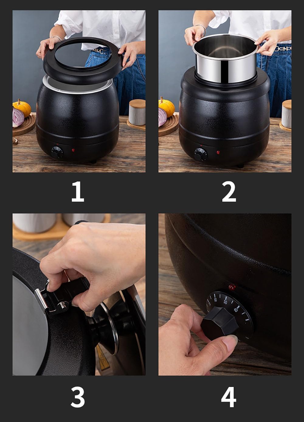 Amazon.co.jp : 食品グレードのスープウォーマー10L、商業用電気