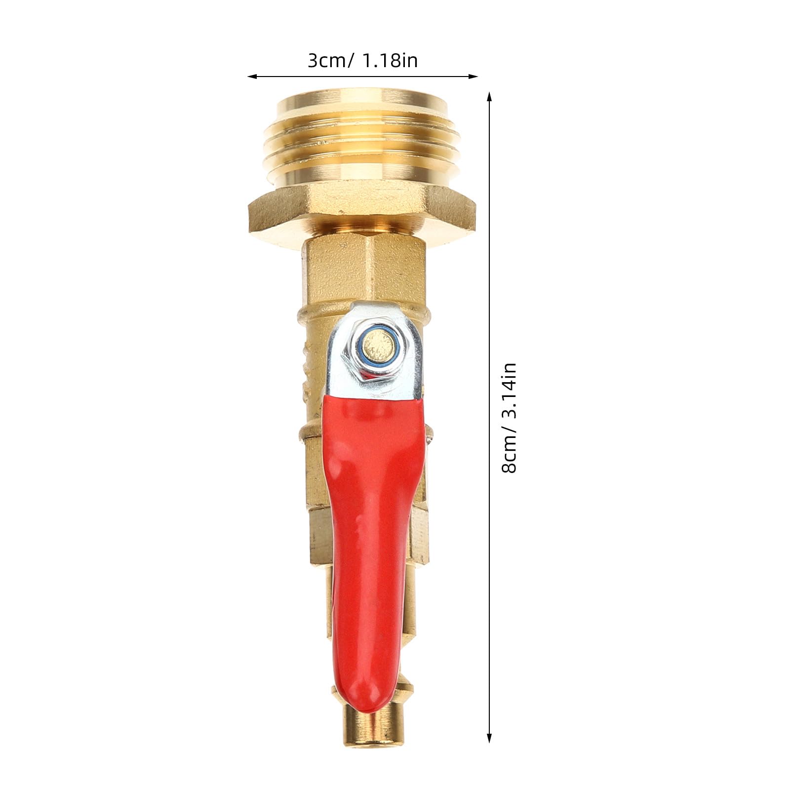 ibasenice 3 raccordi di scarico in ottone per rimorchio, adattatori per tappo di scarico a connessione rapida con filettatura maschio da 1/4" per camper, barche, roulotte e impianti idraulici per