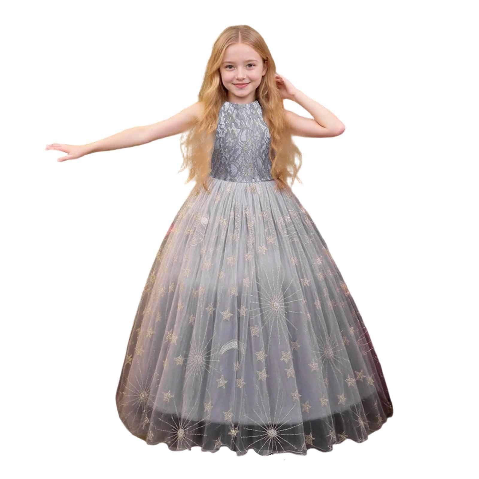 XANAYXWJ Sukienka świąteczna Sukienka dla dziewczynek Sukienka zimowa Sukienka wieczorowa stroju świątecznego Sukienka dla dziewczynek Elegancka, długa sukienka na występ na fortepianie 5 14 lat