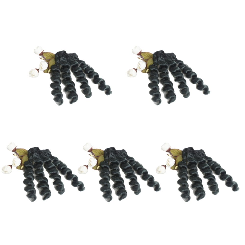 5pcs/Lot,5.91inchX39.37inch High Temperature Fiber Fashion Deep Spiral Curly Doll Hair Extensions for DIY 1/3 1/4 1/6 BJD SD Doll Wigs