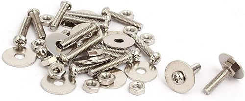 X-DREE Phillips Pan Head Screw Hex Nut Washer Water Pump Bolt Kit 16 Set(Tornillo de cabeza Phillips Pan Tuerca hexagonal Arandela Juego de