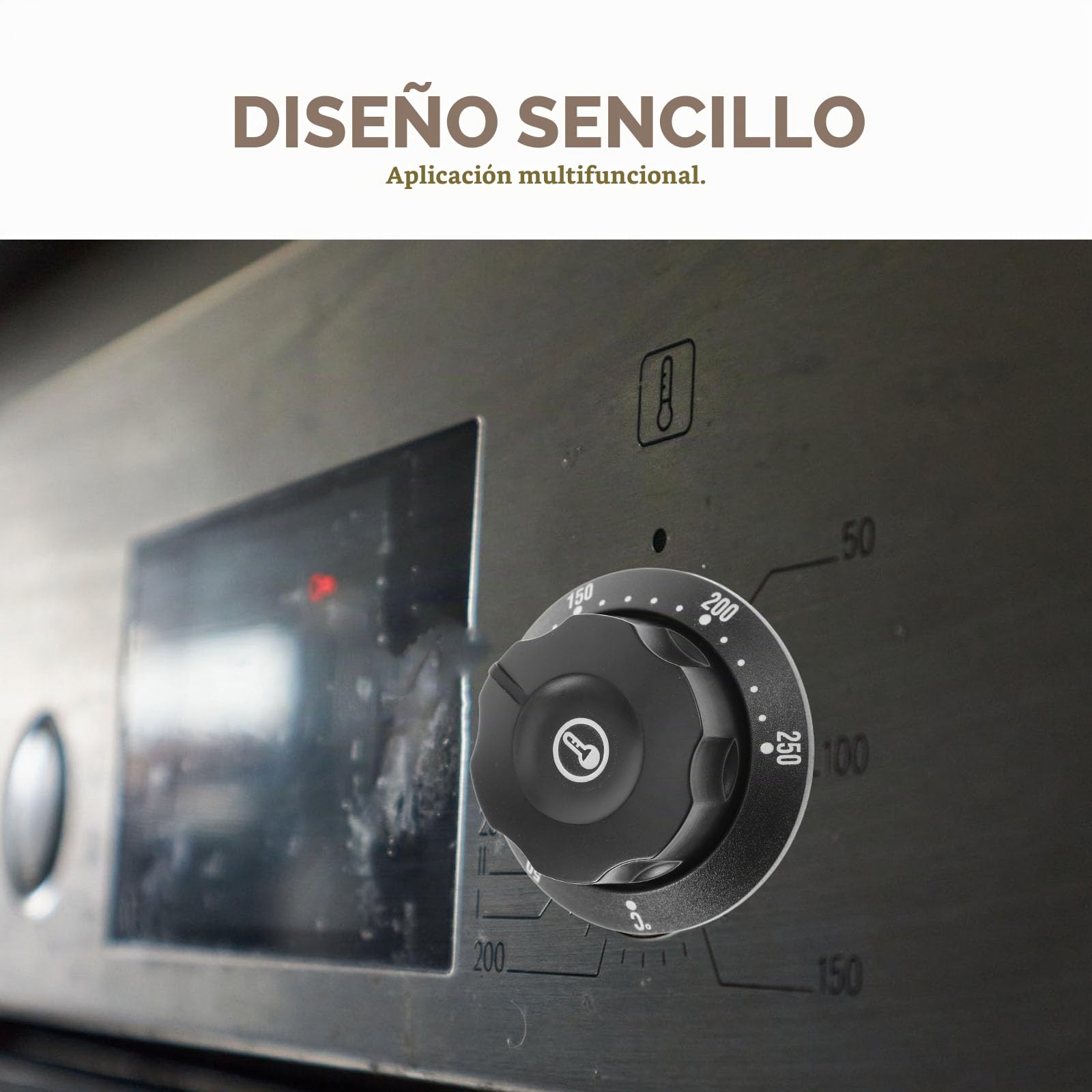 Perilla De Termostato De Control De Temperatura Para Horno Y Freidora Eléctrica Reemplazo Universal 2.24X2.24 Pulgadas Ajuste Preciso Y Material Resistente