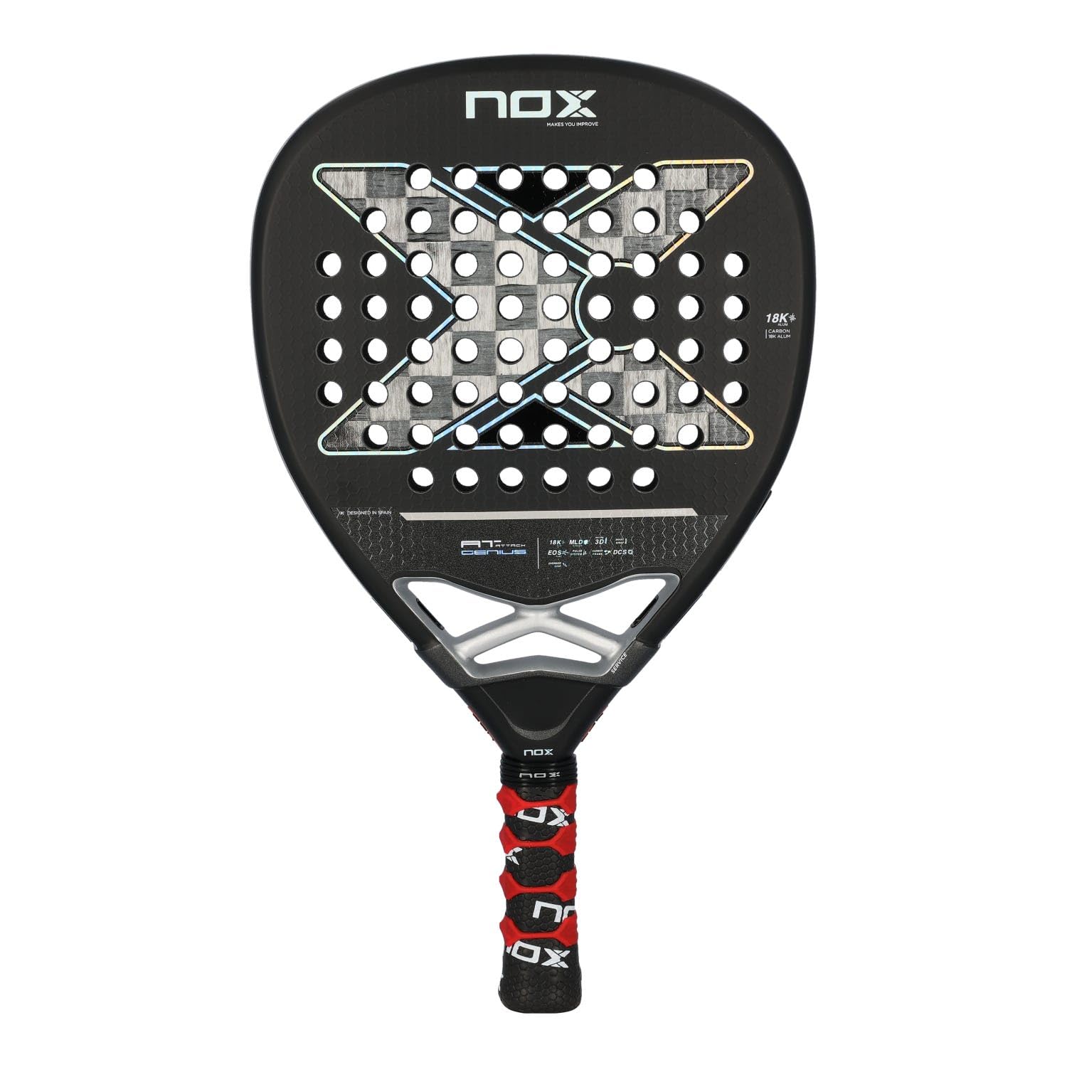 NOX Nox At Genius Attack 18k Padel Racket 360-375 gr : Amazon.co