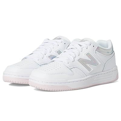 New Balance Kids B480 (Big Kid) Kids Shoes White/Rose Sugar