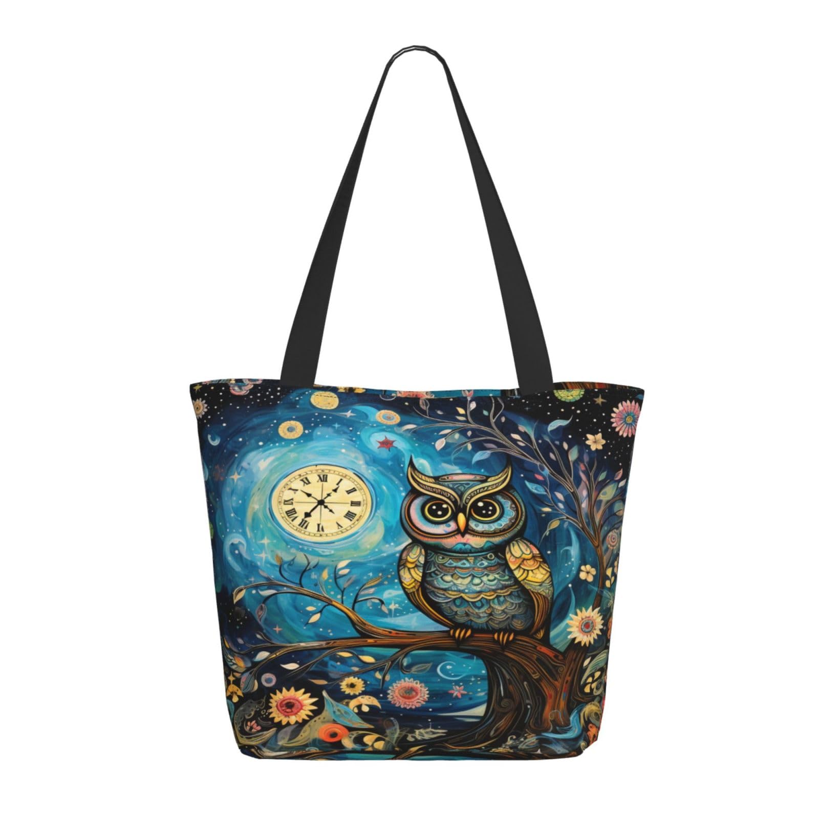 DADABULIU Tote Bag Reusable Grocery Bag Shoulder Bags with Zipper for Travel Beach Shopping Work Over 12 Years Old