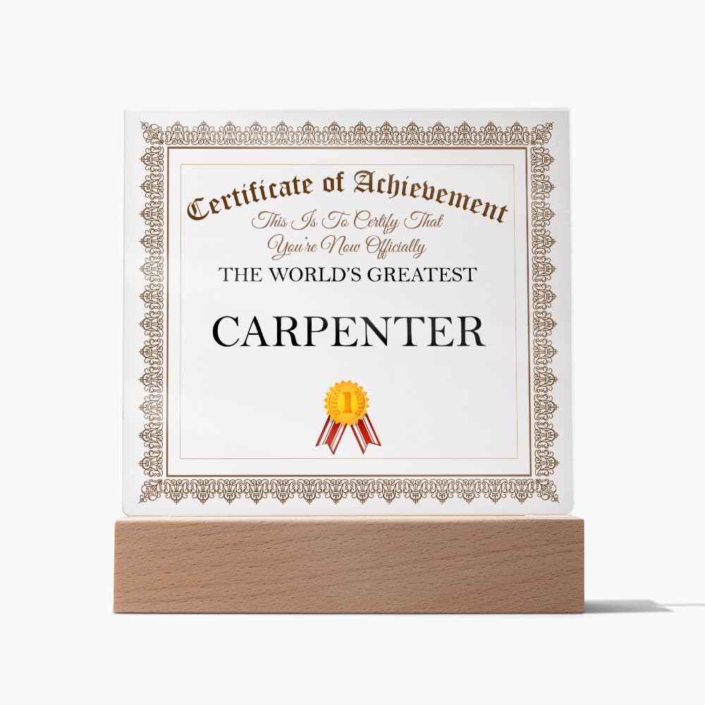 World's Greatest Carpenter - Square Acrylic Plaque