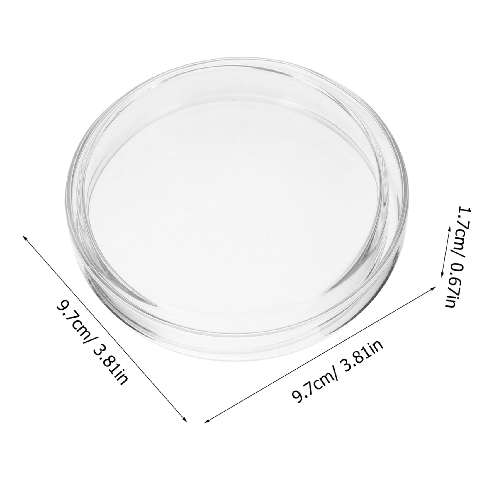 CIYODO Round Culture Dishes Lids 5-Pack 90mm Lab Petri Dishes for Cell Culture