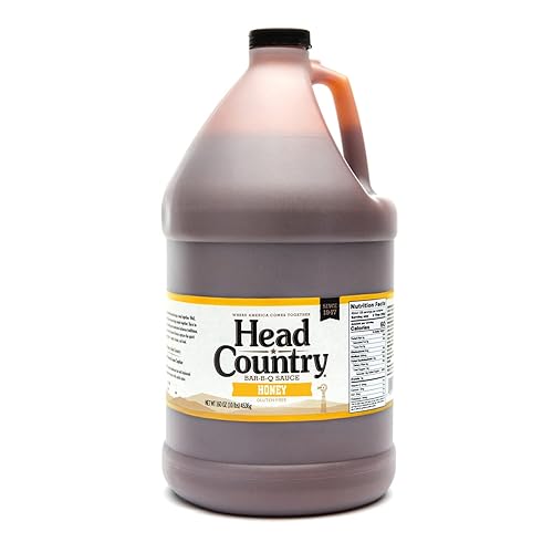 Head Country Bar-B-Q Salsa, miel | Sin gluten, salsa barbacoa sin soja sin alérgenos ni conservantes | Salsa de barbacoa dulce y ahumada ideal para