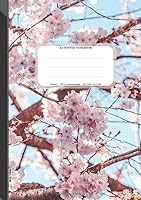 A5 Dotted Notebook : Dotted Grid Notebook Journal, 120 Dot Grid Pages, 14,8 X 21,0 Cm (A5 Size), Pages Numbered, Cherry Blossoms Pattern Soft Matte Cover 1095907530 Book Cover