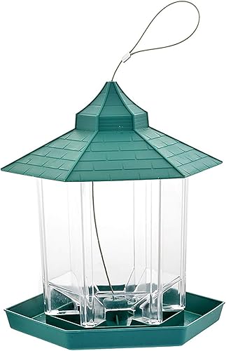 Ochine Comederos para pájaros silvestres para exteriores, comederos para pájaros colgantes al aire libre, comederos solares para pájaros colgantes