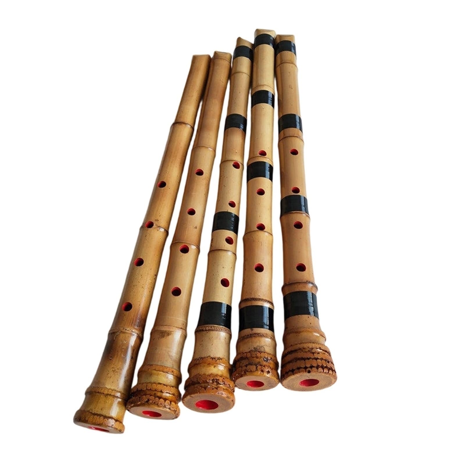 Bambusowy Flet Pięciootworowy Instrument Shakuhachi Ręcznie Robiony Tradycyjny Profesjonalny Łatwy Do Nauki Dla Początkujących(Pipe C is 2 feet)