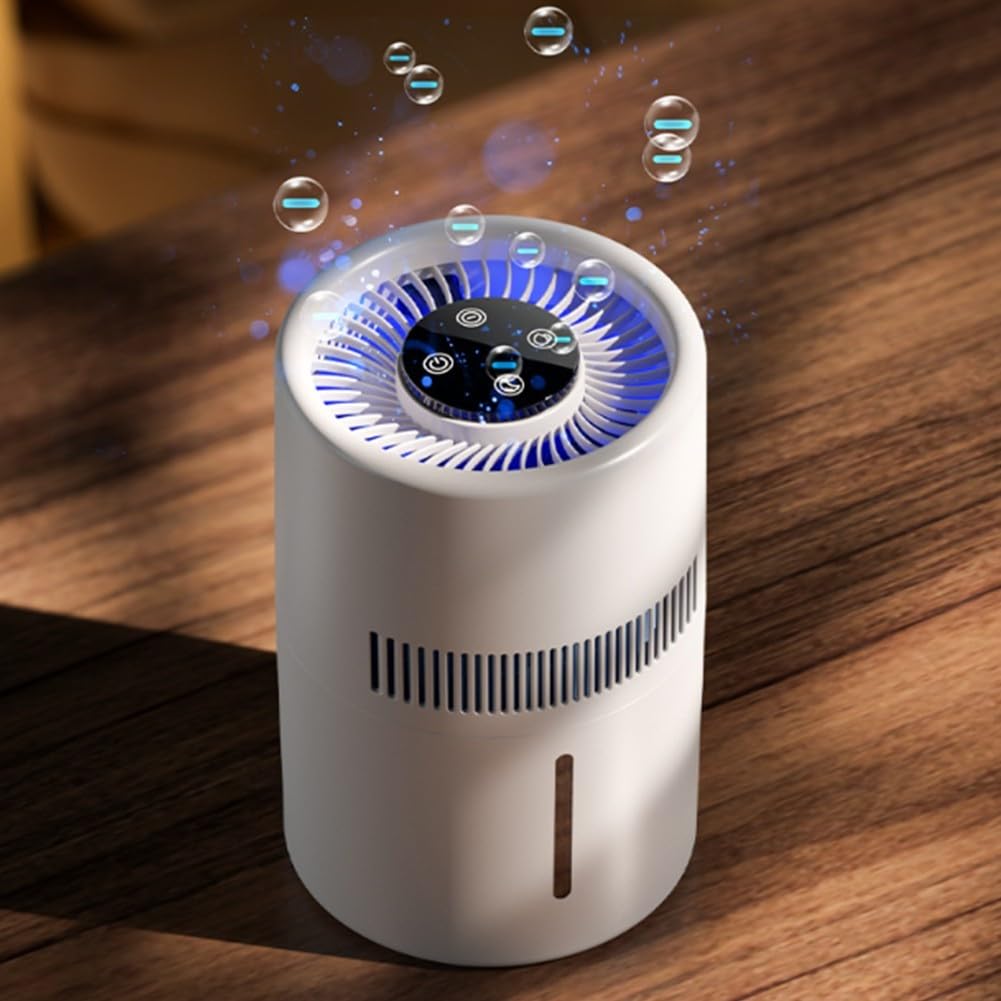 Humidificador de gran capacidad de 4 litros, humidificador evaporativo sin niebla con purificación de iones negativos, purificador de aire silencioso para uso doméstico, dormitorio y oficina