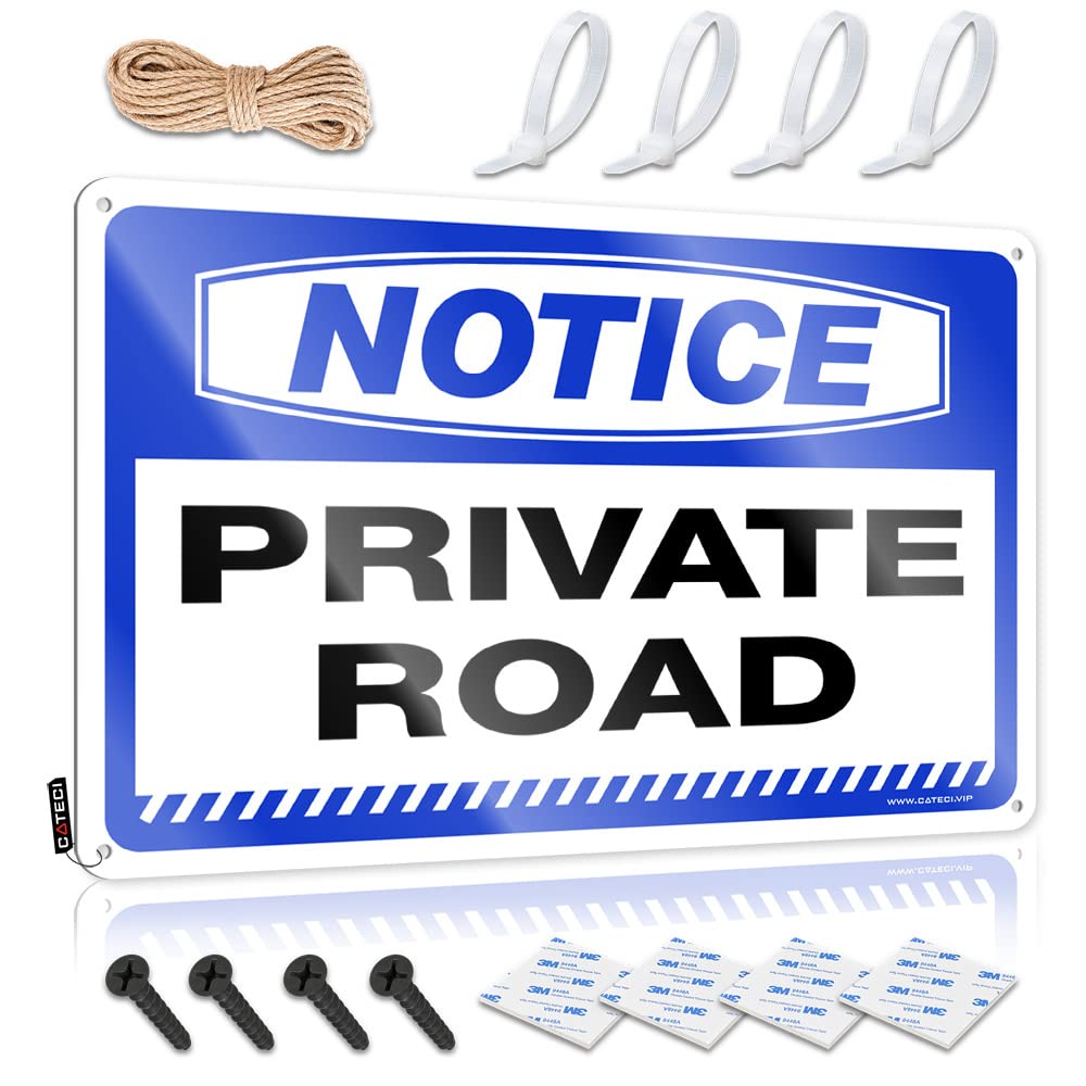 BRUNTELO Funny Kitchen Tin Signs Notice Private Road Tin Sign Tin Metal Bar Signs Tin Sign Funny