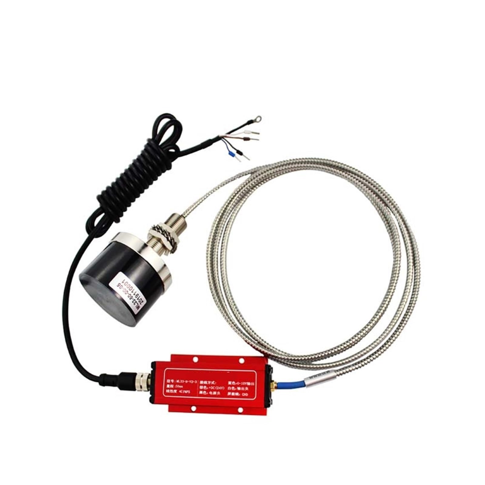Aktueller Wegsensor, aktueller, 25 mm/12,5 mm, berührungslose induktive Messung, verwendet zur Erkennung des Wellenvibrationsbereichs(Ml33-25mm-a-24v)