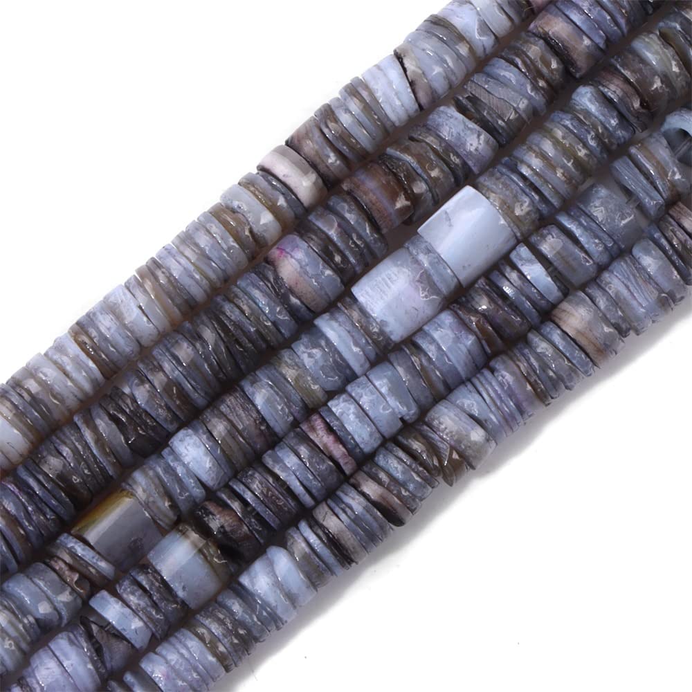 Conchiglia naturale Perline piatte rotonde allentate Perline Heishi Distanziatore Perle di conchiglia tinte Gioielli fai-da-te Creazione di bracciali Collana Fornitura Pietra curativa Spiriti maligni