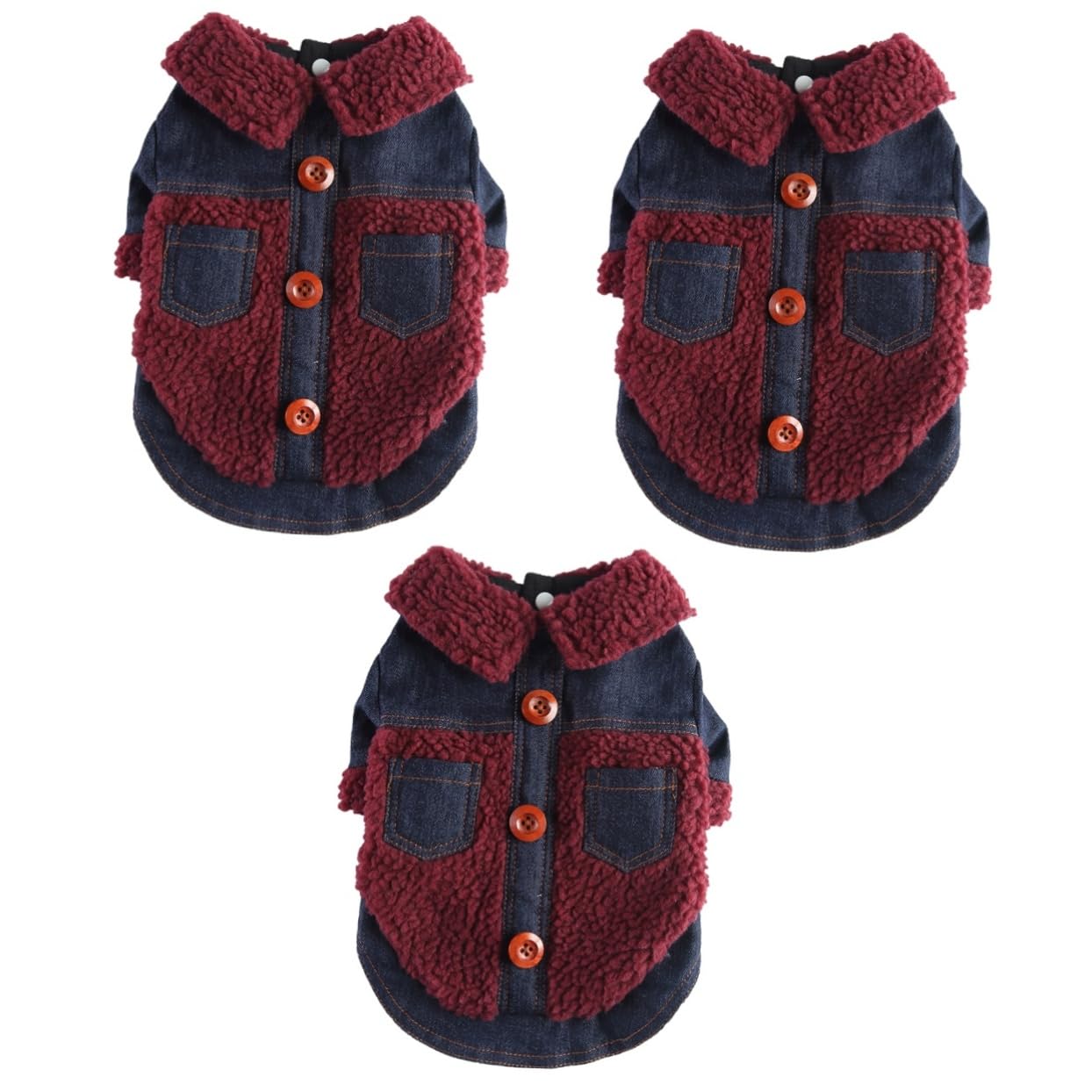 SUPVOX 3 Pezzi Giacca Per Cuccioli Per Cani Cappotto Caldo in Tessuto Traspirante Elegante Abbigliamento Per Animali Domestici