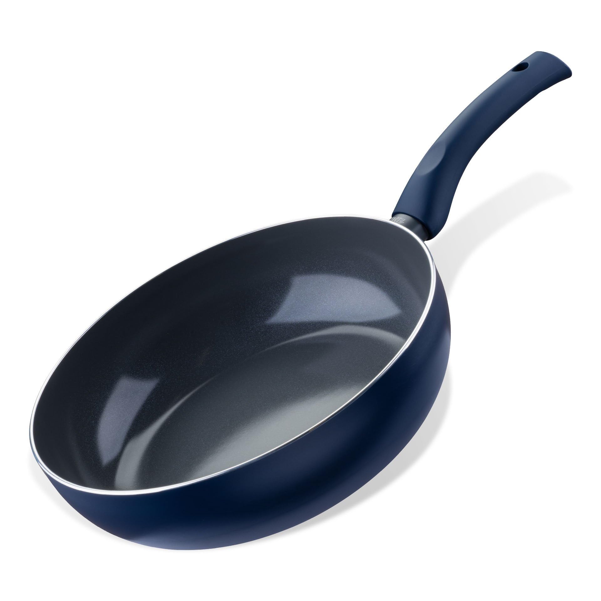 Tasty Non-Stick Wok Ocean Blue 28 cm - High Quality Recycled Aluminium Pan with Ceramic Non-Stick Coating, Soft Touch Handle, Suitable for All Hobs Including Induction