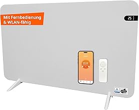 Könighaus 800 W Smart Double Wall Mounted Wi-Fi App Control with Remote Control Including Towel Holder, Feet and Mounting Material Colour: White