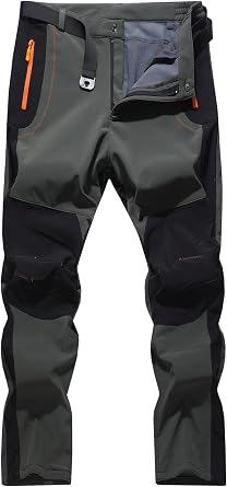 Womens Snow Ski Pants Fleece Lined Winter Outdoor Waterproof Insulated Warm Softshell Hiking Cargo Pants