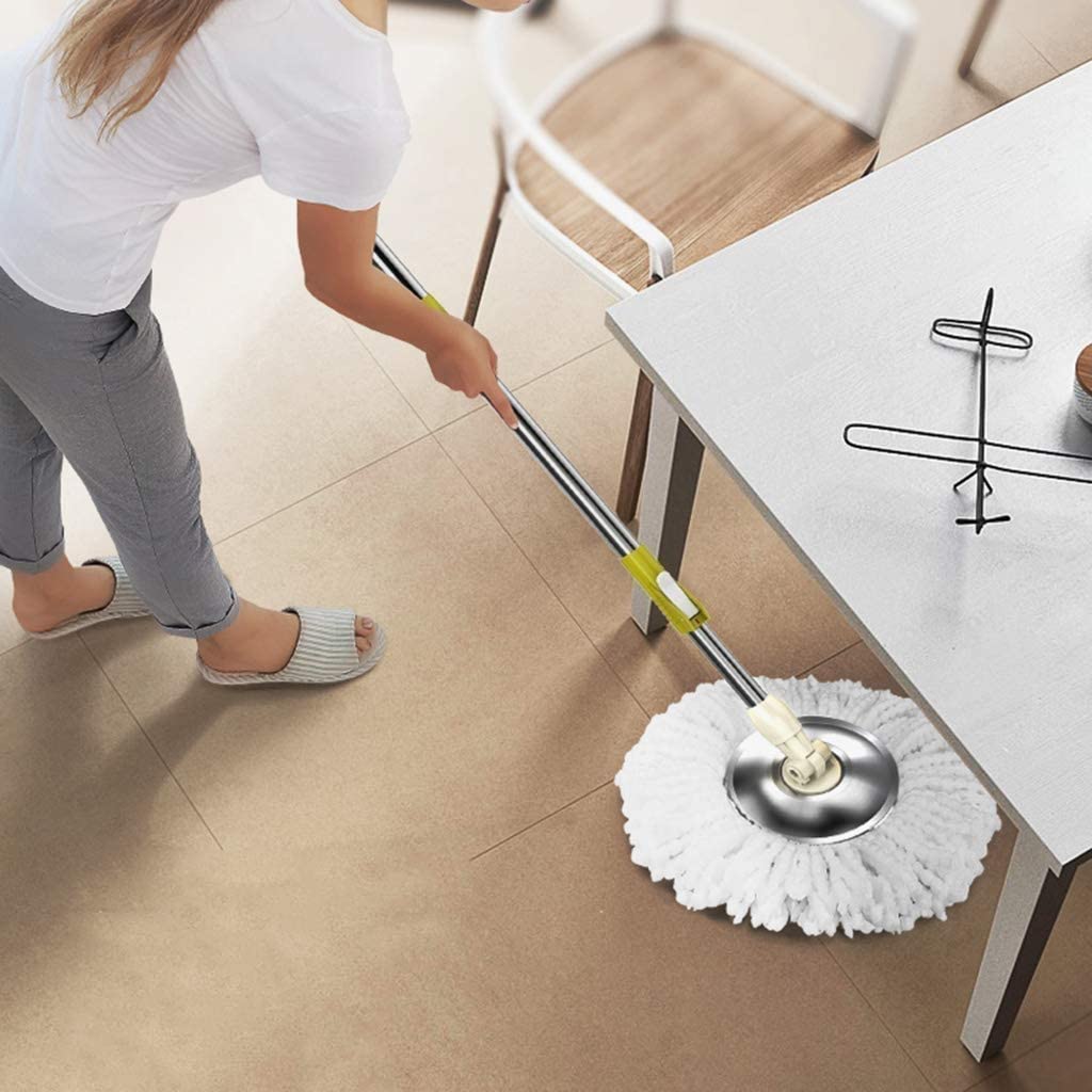 Mocio Rotante 360 ° Spin Mop Sistema Pulizia della casa Mocio Pavimenti con Secchio Kit detergente Pavimenti in Legno Duro Plus 3 Mop Head