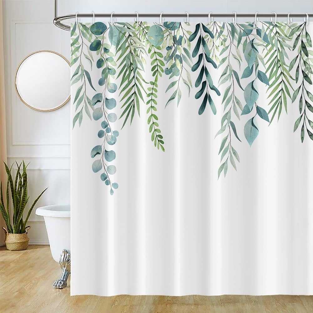 Uiiooazy Sage Green Shower Curtain - Image 2