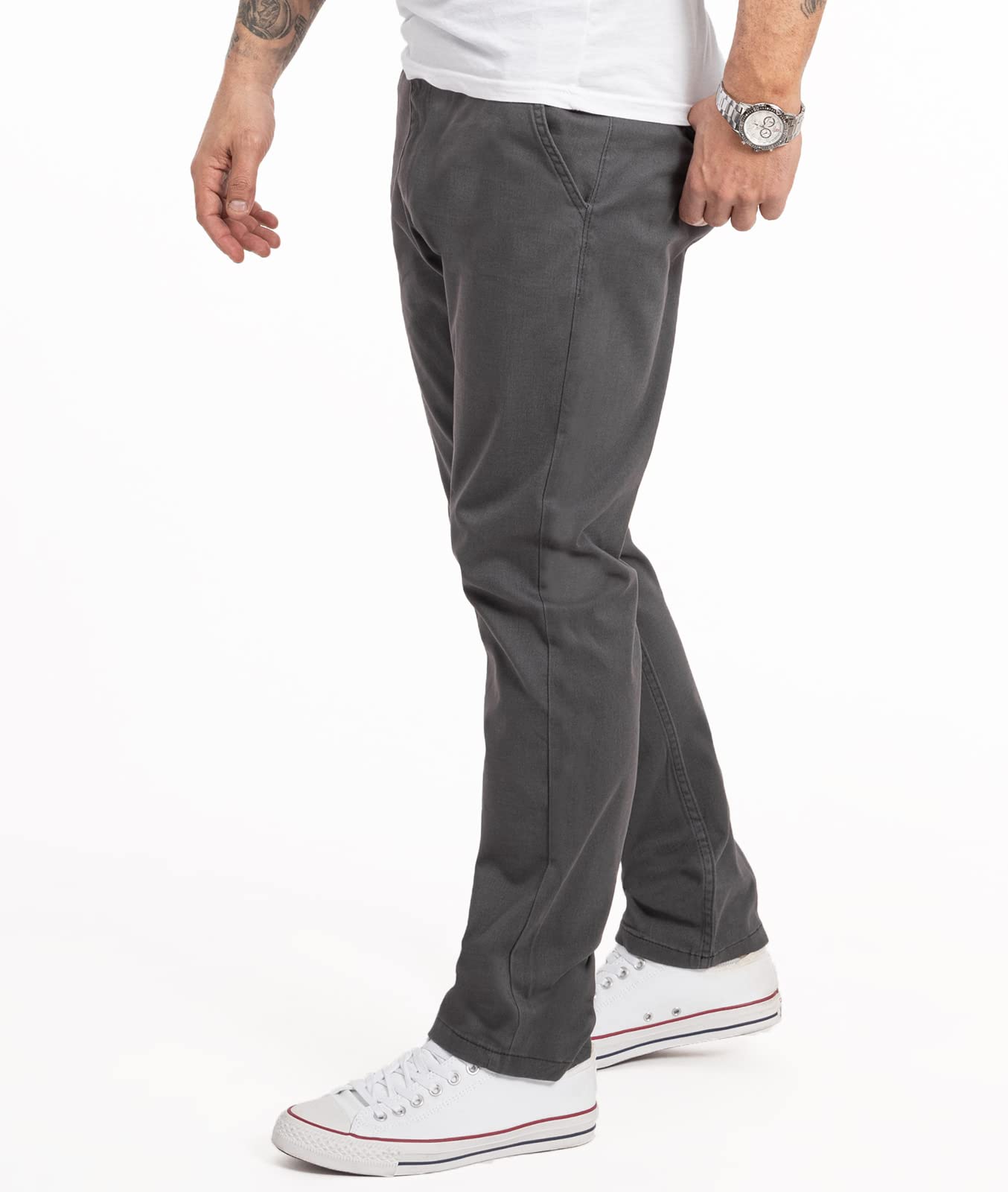 Indumentum Chino Hose Herren Regular Fit Stoffhose Businesshose IR-506 | Klassische Chinohose mit geradem Bein, Businesspants für Office und Beruf, geeignet für Alltag und Freizeit