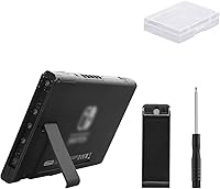 Vista 9 de LONANDY 2 Pcs Replacement Kickstand for Nintendo Switch - Switch Kickstand Back Shell Holder Back Bracket, Kick Stand Replacement Repair Kit for