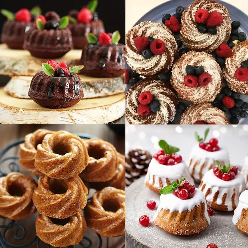 Miniatura 4 de Tongjude 48 moldes para donas, 2.75 pulgadas de diámetro y 0.98 pulgadas de profundidad, reutilizables, antiadherentes, moldes de silicona de 4