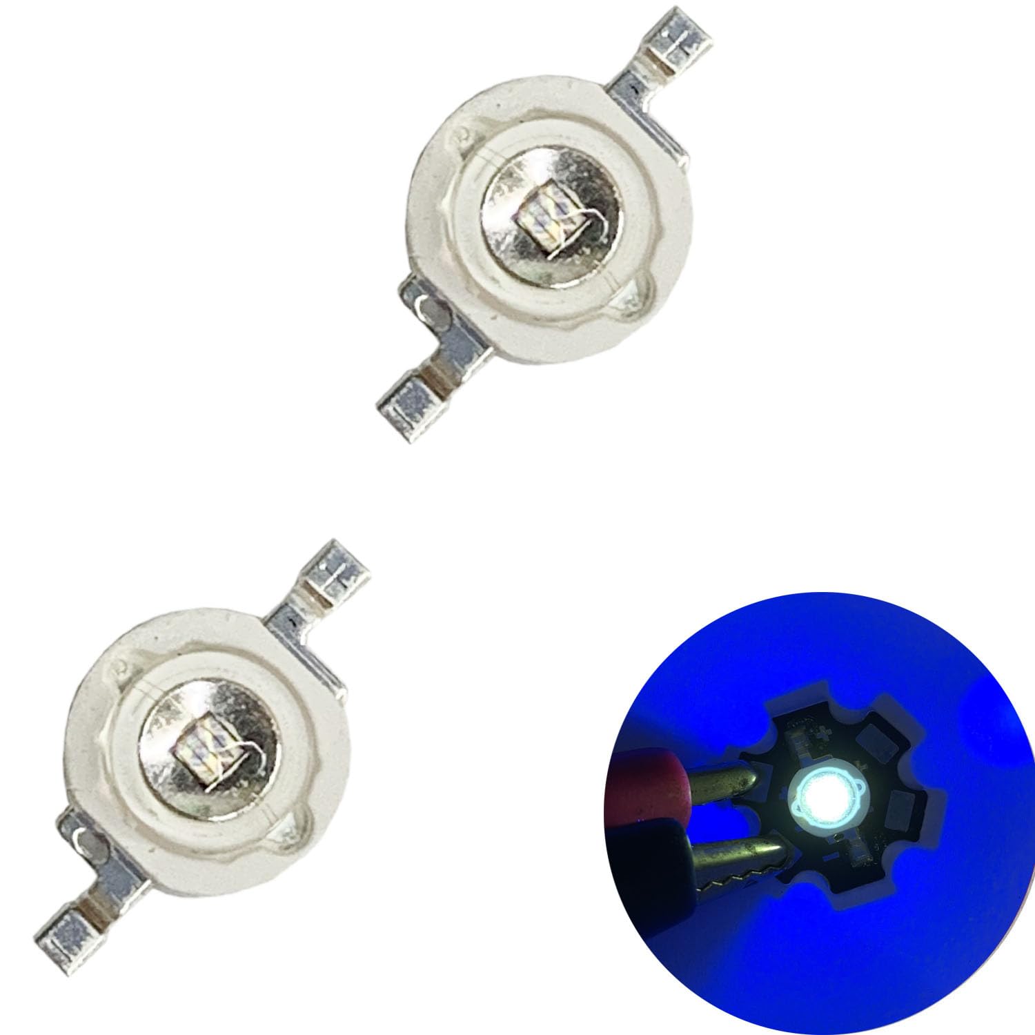 50 sztuk wysokowydajnych diod LED, super jasne diody SMD COB z diodą 3 W, oświetlenie DIY do oświetlenia Floodlight (Uv 365 nm)